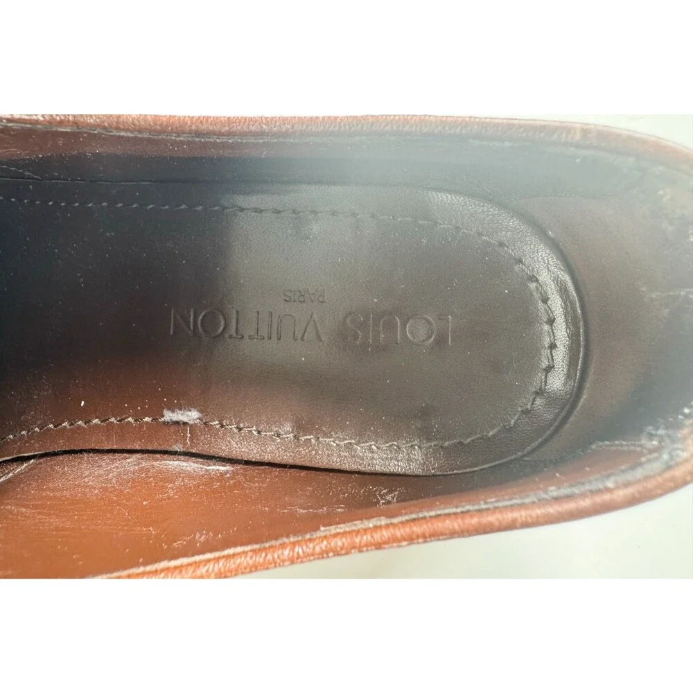 Louis Vuitton Brown Perforated Leather Men's Oxford Dress Shoes US 8.5
